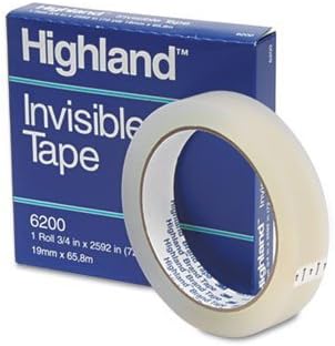 Highland Invisible Tape - 3 Core, 3/4x2592, Clear(sold in packs of 3)