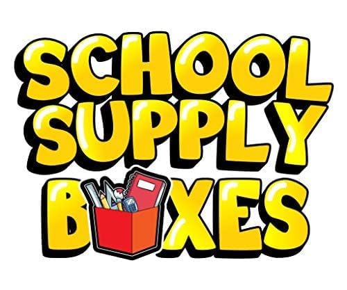 School Supply Boxes | Teacher Case (4 Boxes) | Back to School Essentials Kit Designed for Teachers | Includes Pencils, Red Pens, Dry Erase Markers, Sticky Notes, Paper Clips & More