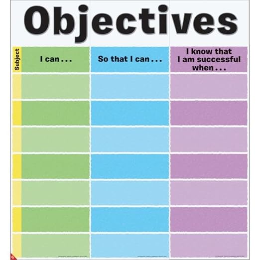 Really Good Stuff Objectives Jumbo Poster - 3 Banners
