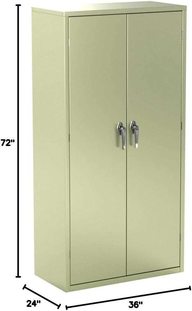 HON Brigade Series Five-Shelf Storage Cabinet - High Storage Cabinet, 36w by 24d by 72h, Putty (HSC2472)