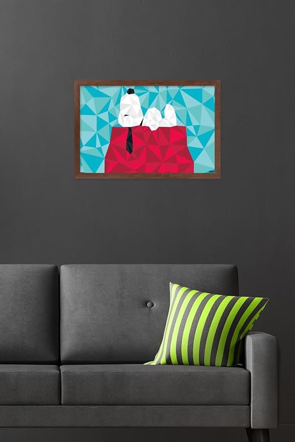 Peanuts: Astronomy-Geometry - Snoopy Wall Poster, 22.4L" x 14.7W", Mahogany Framed Version
