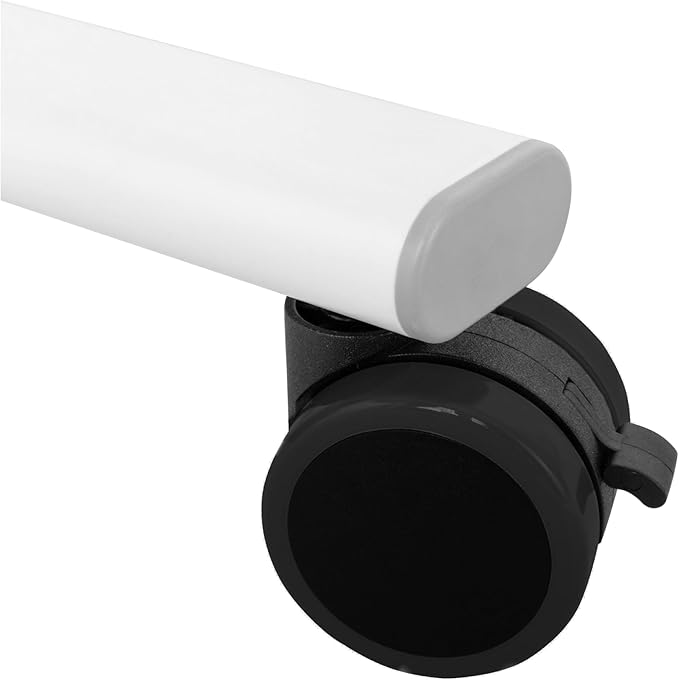 Seville Classics Airlift Height Adjustable Pneumatic Laptop Sit Stand Desk Mobile Rolling Cart, Computer Workstation for Home Office, Classroom, White, 25.6" Desktop