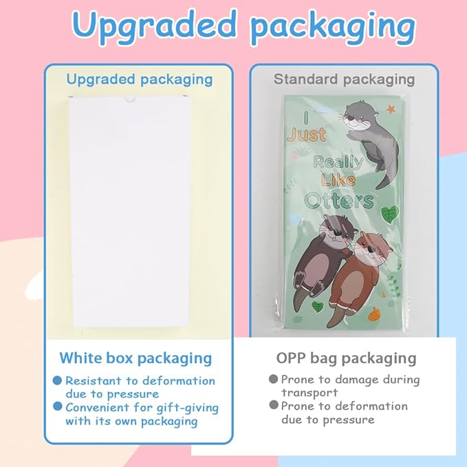 QPIXVB Otters Sticky Notes,Otter Gifts,Otter School Supplies,440 Sheets Cute Sticky Notes,Otters Divider Tabs Bundle,Writing Memo Pads Set for Back to School Office Supplies Stocking Stuffers