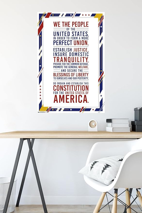 Trends International The United States Of America - Constitution Preamble Wall Poster, 22.375" x 34", Unframed Version