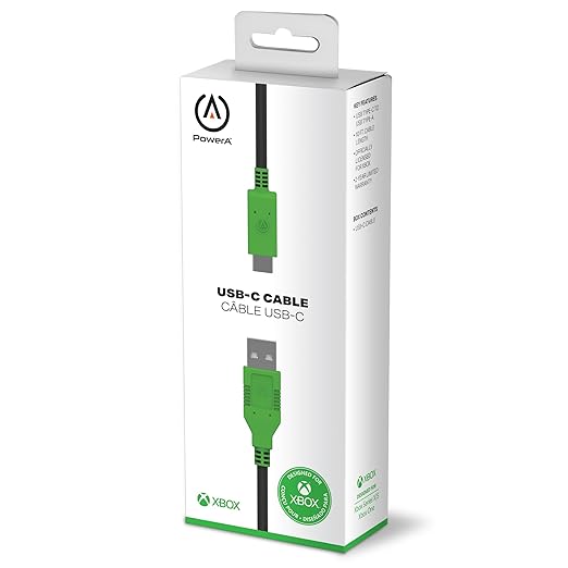 PowerA USB-C Cable for Xbox Series X|S, cable, USB, officially licensed