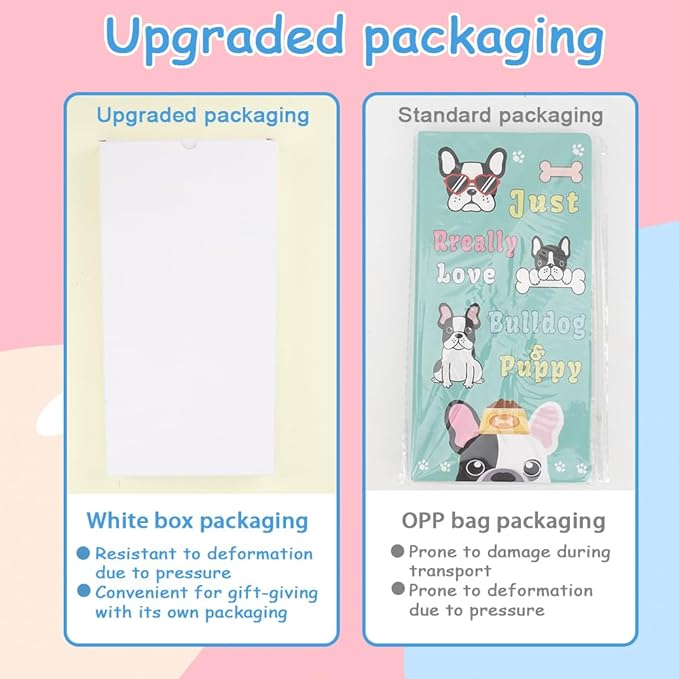 QPIXVB Funny Sticky Notes for Work,Bulldog Sticky Notes Set,440 Sheets,French Bulldog Gifts,Dog Mom Gifts for Women,Dog Stickers,Dogs Themed Writing Memo Pads for Students School Supplies