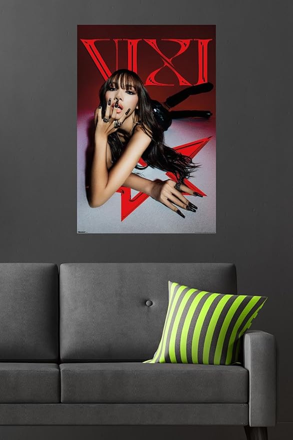 LISA - VIXI Red Star Wall Poster, 34L" x 22.4W", Premium Unframed Version