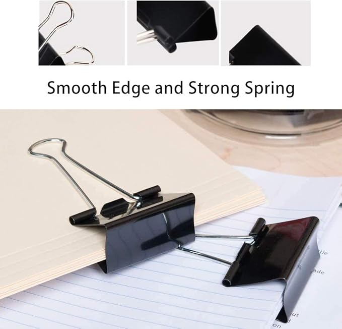 Ufmarine Extra Large Binder Clips 2.4 Inch Length, Jumbo Binder Clips for Office (8 Pcs)
