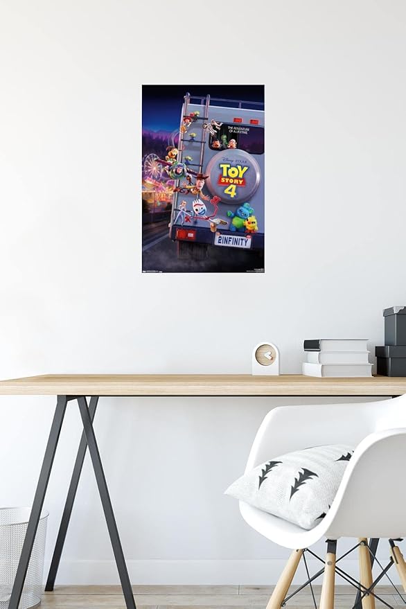 Trends International Disney Pixar Toy Story 4 - Final One Sheet Wall Poster, 14.725" x 22.375", Premium Poster & Mount Bundle