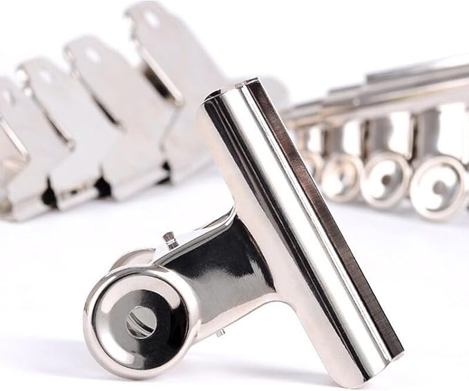 Extra Large Bulldog Clips, 36 Pack, 3 Inch, Silver, 75 mm, Food Clip, Chip Clip, Binder Clips, Fold Clamps for Home School Office Supplies