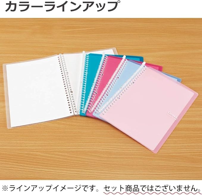 Kokuyo Campus Smart Ring Binder, B5 Light Pink Refillable Binder Notebook 26 Holes with 10 Extra Loose-Leaf Paper, Up to 60 Filler Papers for Work & Study, Japan Import (RU-SP706LP)