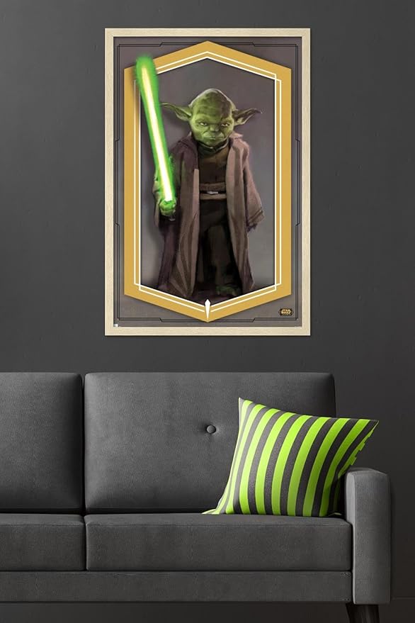 Trends International Star Wars: The High Republic - Yoda Wall Poster, 34L x 22.4W, Blonde Framed Version