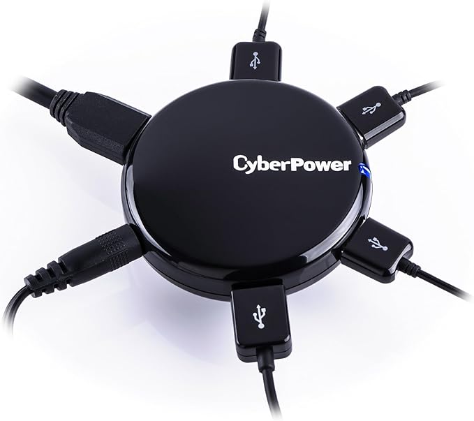 CyberPower CPH430PB 4 Port USB 3.0 SuperSpeed Hub - Black