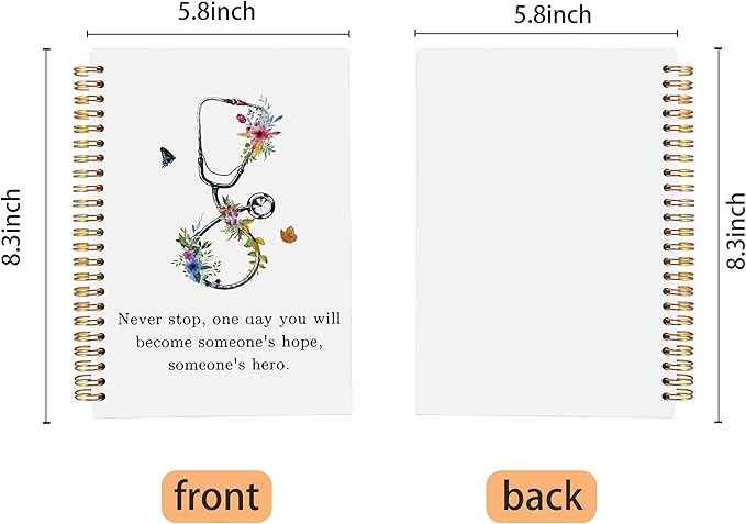 Ecezatik Nurse Notebook, Nursing Notebook, Nurse Appreciation Gifts, Registered Nurse RN Gifts, Nurse Practitioner Gifts, Nurse Office Supplies, Nurse's Prayer Spiral Notebook 5.5x8.3 Inches