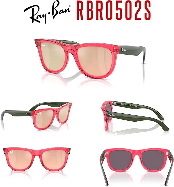Ray-Ban Wayfarer Reverse RBR0502S Square Sunglasses for Men for Women +BUNDLE with ACCESSORY EYEWEAR KIT