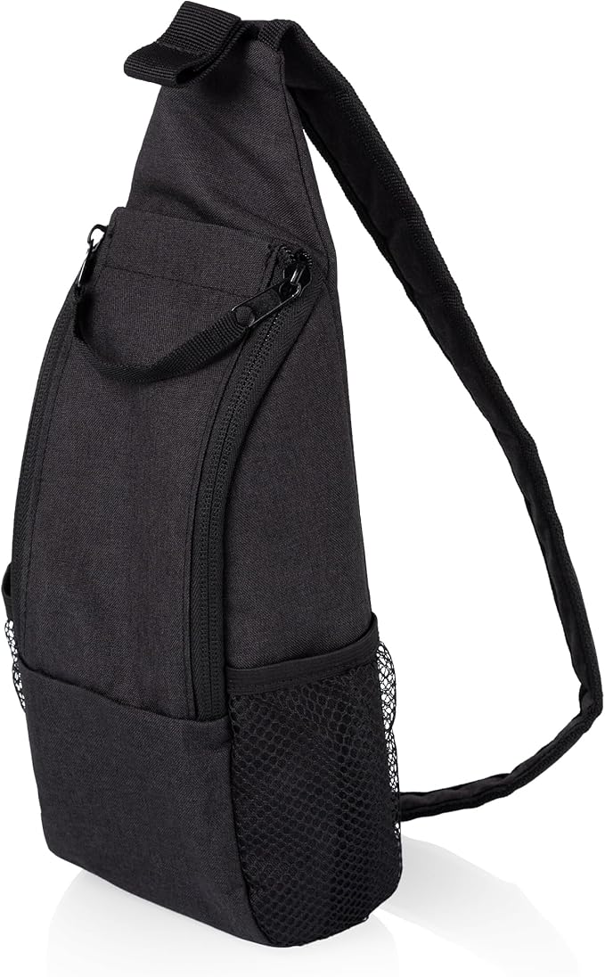 Picnic TIME Strider Crossbody Cooler Sling Bag, Insulated Fanny Pack, (Black)