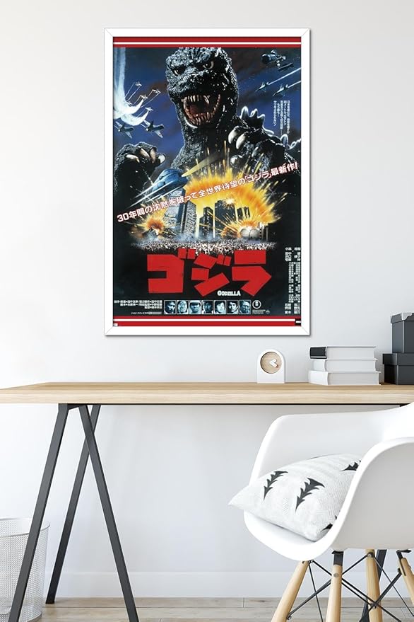 Trends International Godzilla - The Return Of Godzilla One Sheet Wall Poster, 34L x 22.4W, White Framed Version