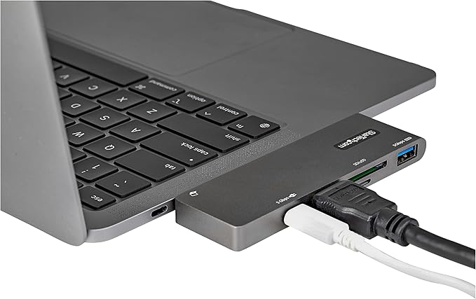 StarTech.com USB C Multiport Adapter for MacBook Pro/Air - USB Type-C to 4K HDMI, 100W Power Delivery Pass-Through, SD/MicroSD Slot, 2-Port USB 3.0 Hub - Portable USB-C Mini Dock (DKT30CMHSDPD)