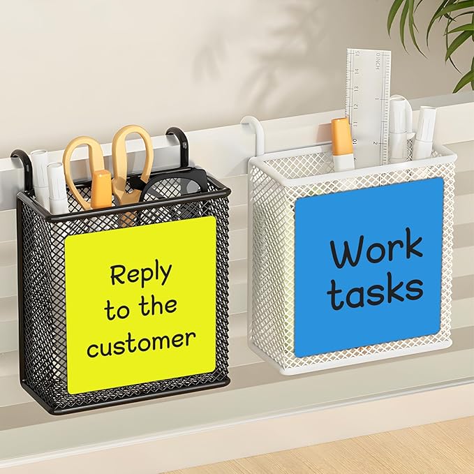 12 Pack 3"x3" Reusable Magnetic Sticky Notes, Dry Erase Whiteboard Magnets for Teachers, Classroom & Office Supplies - Eco-Friendly Multi-Color Sticky Notes for Whiteboard, Fridge, Locker, Cabinet