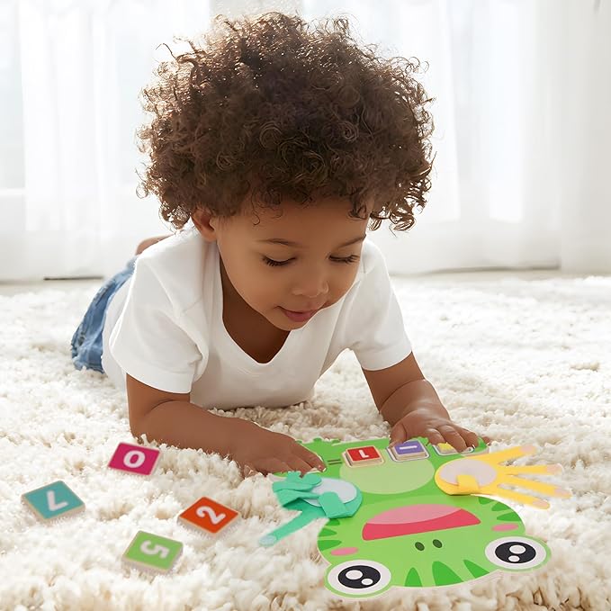 Preschool Learning Toys for Toddlers 3 4 5 Years, Finger Counting Number Blocks for Kids, Educational Math manipulatives Toys, Preschool Wood Homeschool Educational Math Toy for Boys Girls.