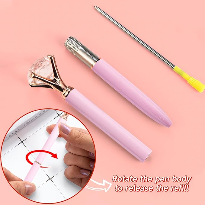 Pink Pens for Women, 6 Pcs Cute Pens Ballpoint Pen Bulk, 1.0mm Medium Point Black Ink, Office and School Supplies Fancy Nice Pen Gifts for Girls Nurse Teacher (Pink)