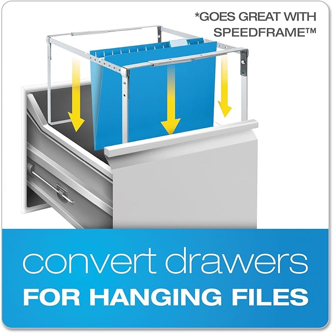 Pendaflex Reinforced Hanging File Folders, Letter Size, Red, 1/5 Cut, 25/BX (4152 1/5 RED)