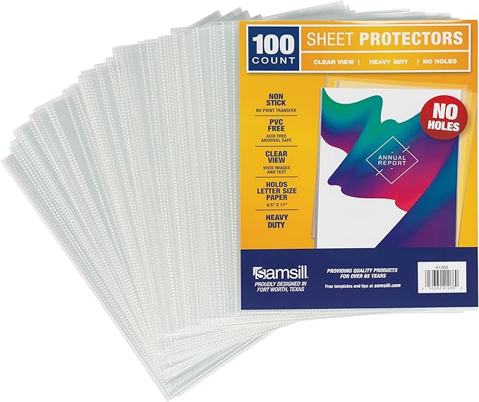 SAMSILL Sheet Protector NO-Hole Family