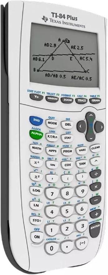 Texas Instruments Ti-84 Plus Graphing Calculator, White