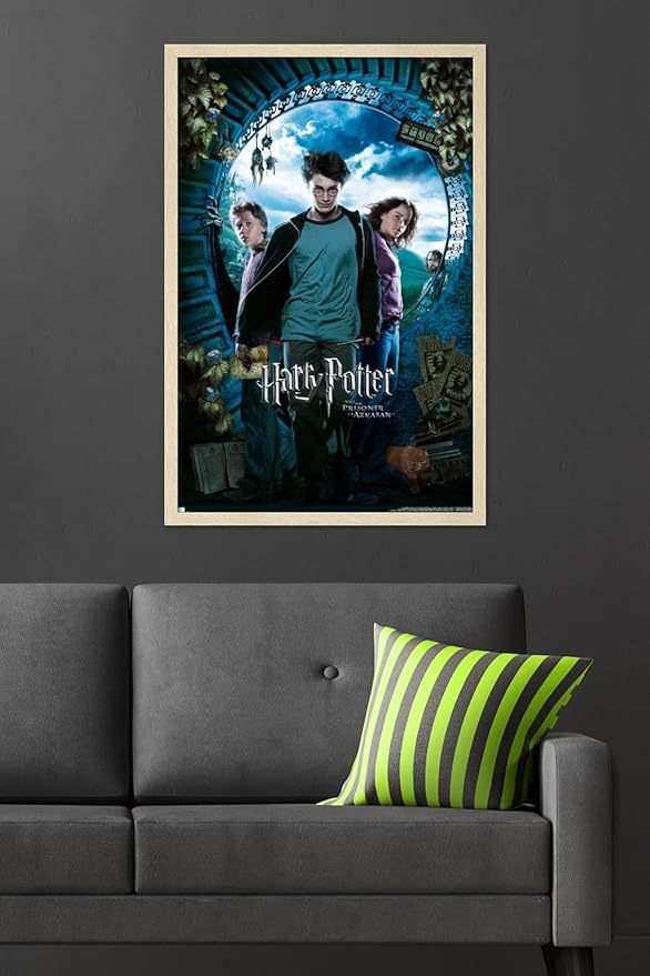 Harry Potter and the Prisoner of Azkaban - Sky One Sheet Wall Poster, 34L" x 22.4W", Blonde Framed Version