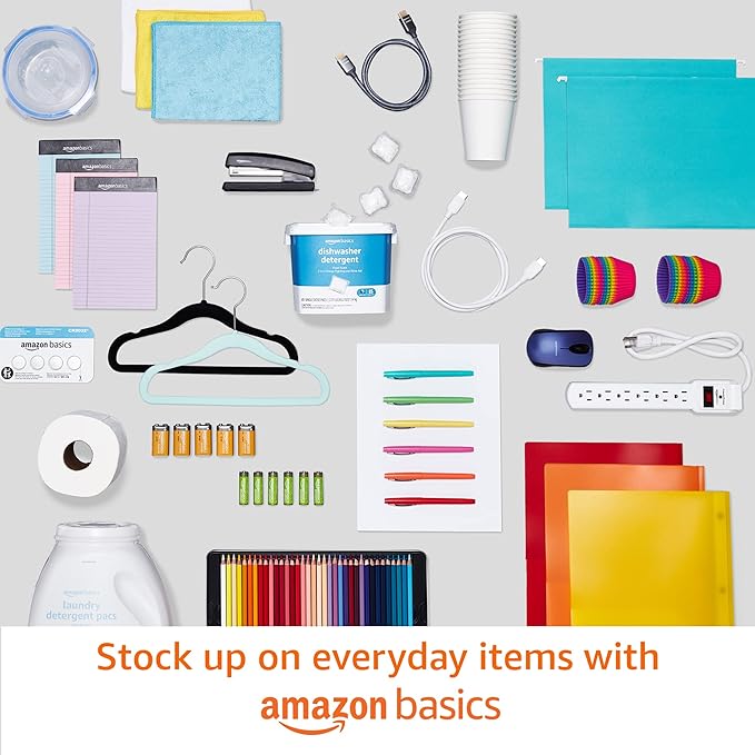 Amazon Basics Multipurpose Copy Printer Paper, 8.5 x 11 Inches, 20 lb Weight, 96 Bright, White, 10 Ream (5,000 Sheets)