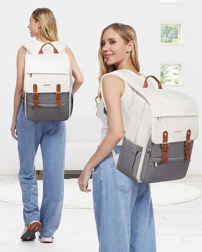 LOVEVOOK Travel Laptop Backpack Purse for Women Fashion Vintage Computer Backpack 15.6 Inch Large Teacher Nurse Backpack Casual Daypack for Business Work College