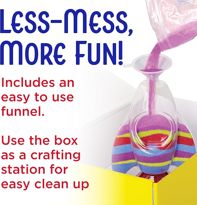 Creativity for Kids Sand Art Kit: Rocket Ship - DIY Kids Space Toys, Easter Basket Stuffers & Gifts for Boys (Ages 6+)