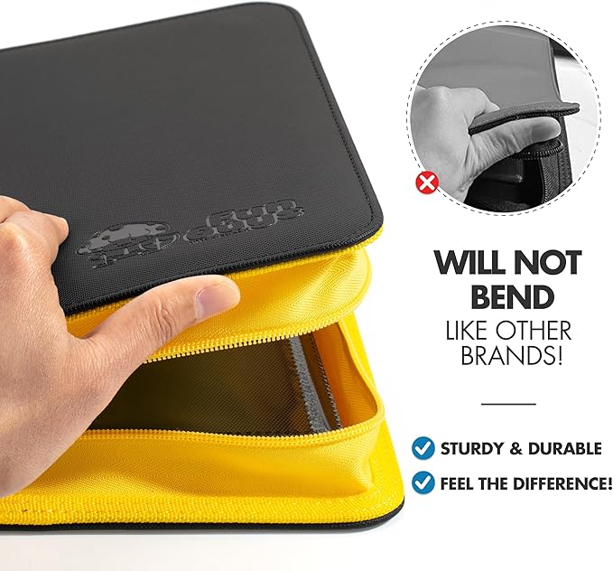 FunGuys Toploader Binder – 4 Pocket Trading Card Binder for 128 Top Loaders, Pokemon Card Binder, MTG, Yugioh, Sports Cards, TCG Storage Album, Zipper Card Collector Folder