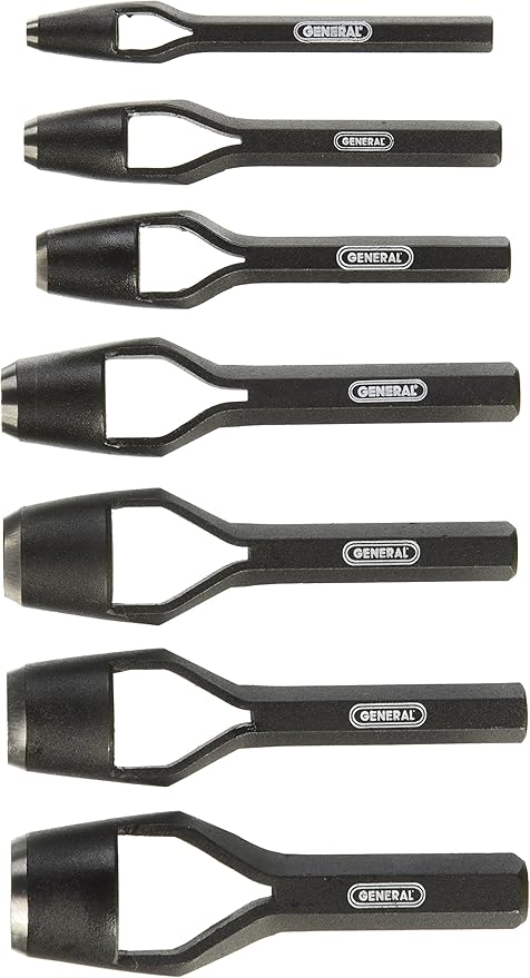 General Tools 1271ST Arch Punch Set, 7 Piece Set, 1/4 Inch to 1 Inch