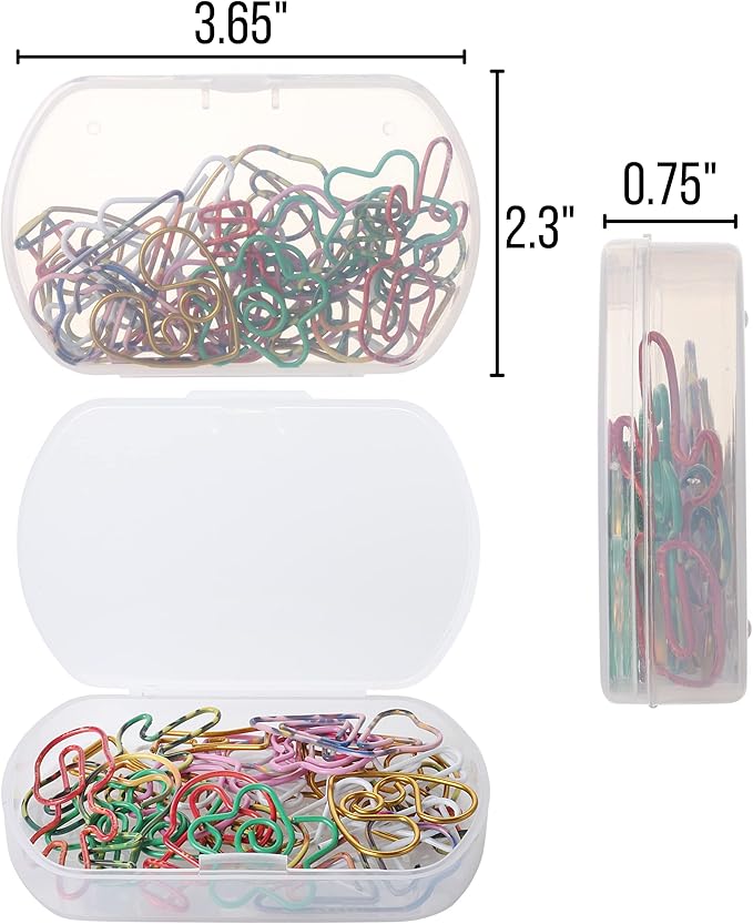Mr. Pen- Cute Paper Clips, Assorted Colors, 24 pcs, Cute Planner Clips
