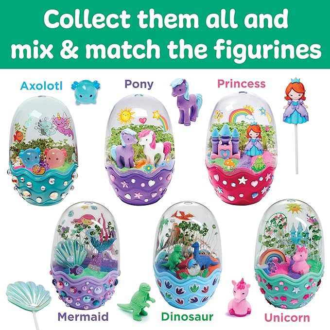 Creativity for Kids Mini Garden: Axolotl Terrarium - STEM Science Kit for Kids, Axolotl Arts and Crafts, Gifts Easter Basket Stuffers and DIY Girls Toys (Age 6+)