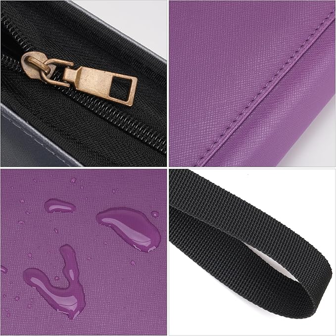 Wonderpool Card Binder A5 Album Zippered 4-Pocket Trading for 240 Cards - Leather PU Card Holder Collection Storage Folder, Side-Loading for Photo Pokemon, MTG, TCG, Yugioh, Sports Cards (Black)