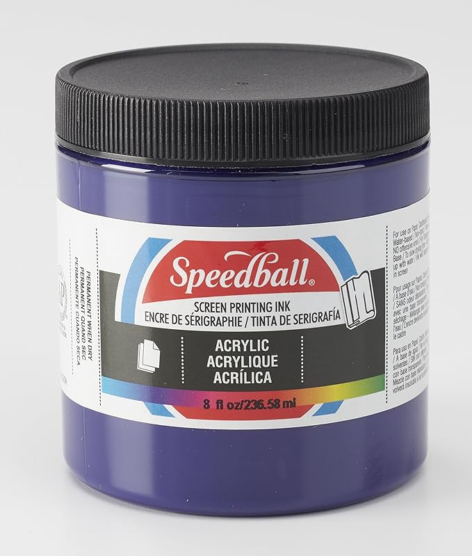 Speedball, 4630, Acrylic Screen Printing Ink, 8 Fl Oz. 237 ml, Violet
