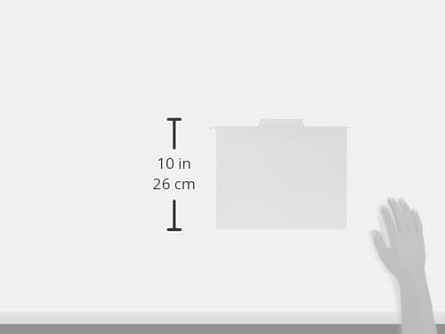 Smead FasTab Hanging File Folder, 1/3-Cut Built-in Tab, Letter Size, White, 20 per Box (64002) (Pack of 10)