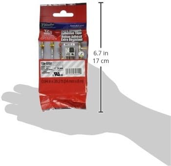 Brother Extra Strength Tape, Laminated Black on Clear, 24mm (Tzes151) - Retail Packaging