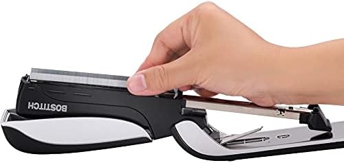 Bostitch Office Premium Spring-Powered Desktop Stapler- One Finger, No Effort - Black/Gray (1140)
