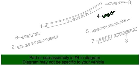 Mopar 04806327AC NAME PLATE
