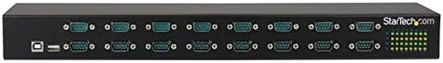 StarTech USB to Serial Hub - 16 Port - COM Port Retention - Rack Mount and Daisy Chainable - USB to RS232 Hub, TAA