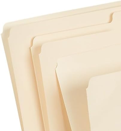 Staples File Folders, Legal Size, 1/3‑Cut Tabs, Manila, Durable Paper Stock, 200/Carton