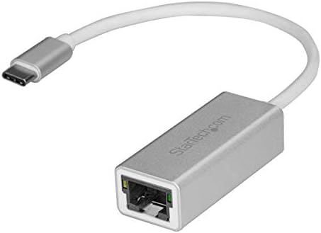 StarTech.com USB-C to Gigabit Ethernet Adapter - Aluminum - Thunderbolt 3 Port Compatible - USB Type C Network Adapter (US1GC30A)
