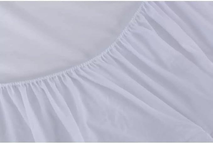 Vinyl Plastic Mattress Protector Fitted Sheet Style Waterproof Mattress Cover Breathable - Bed Wetting and Spill Protection for Mattress Fits a Mattress Up to 11.5" Deep (Queen 80" x 60" x 11.5 Deep)