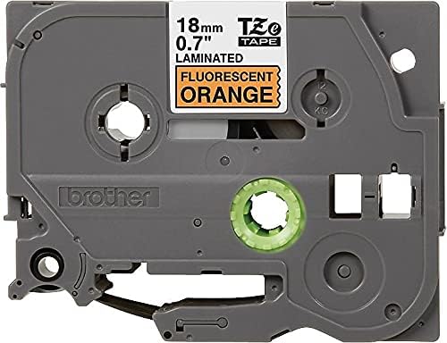 Brother Genuine P-touch TZE-B51 Tape, 1" (0.94") Wide Standard Laminated Tape, Black on Fluorescent Orange, Laminated for Indoor or Outdoor Use, Water-Resistant, 0.94" x 16.4' (24mm x 5M), TZEB51