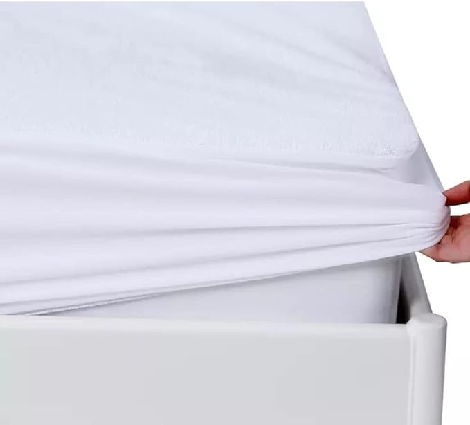 Vinyl Plastic Mattress Protector Fitted Sheet Style Waterproof Mattress Cover Breathable - Bed Wetting and Spill Protection for Mattress Fits a Mattress Up to 11.5" Deep (Queen 80" x 60" x 11.5 Deep)