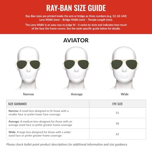 Ray-Ban RB3025 Classic Aviator Sunglasses