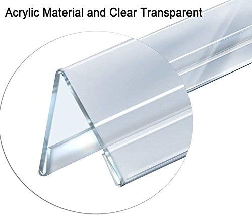 Acrylic 2-Sided Display Option V-Shaped Desk Name Plate for Name Plate Display for Business Conference, Reusable Table Place-Cards Holders for Wedding Restaurant and School (08 Inch x 2 Inch-20